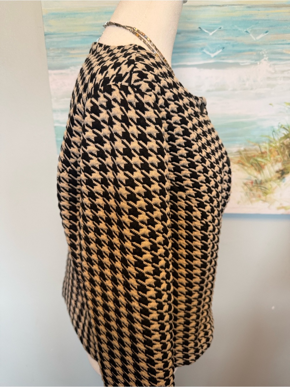 Gilli Black & Cream Houndstooth Button Jacket - Picture 4 of 7